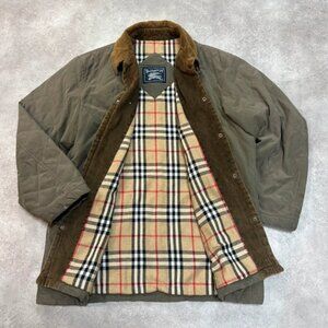 Burberry Vintage 90s hunter jacket cordury Classic beige monogram